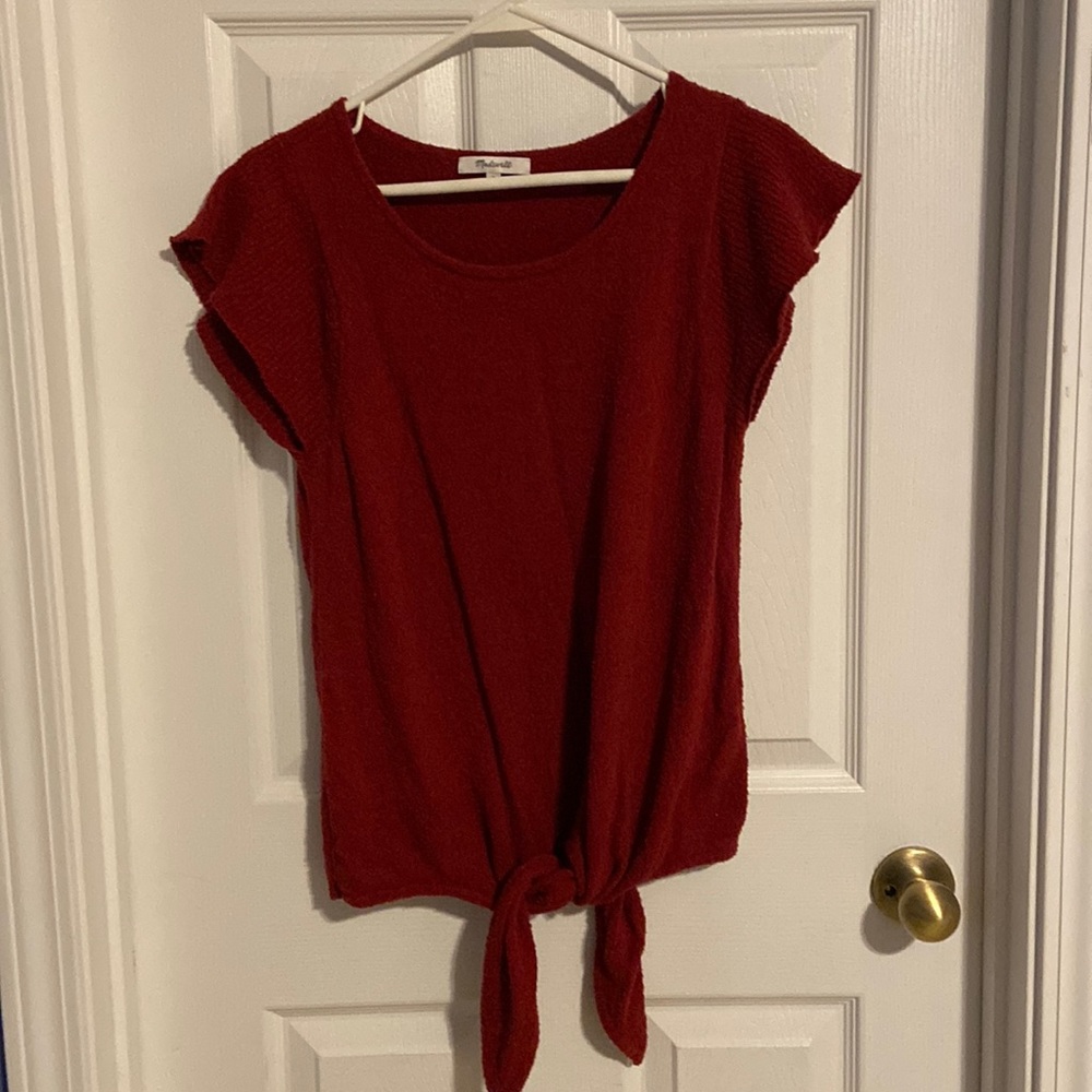 Madewell shirt with tie in front. Size Medium